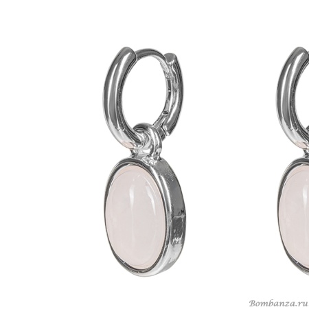 Серьги Fiore Luna, ROSE QUARTZ